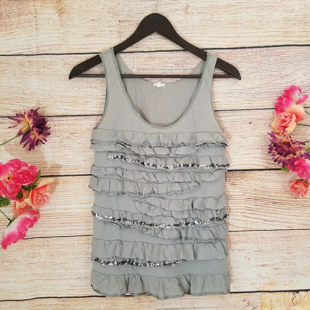 J. Crew Ruffle Sequin Tank Top - Picture 4 of 4